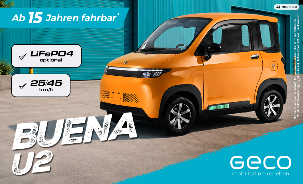 Elektroauto ab 15 Jahre 45 km/h