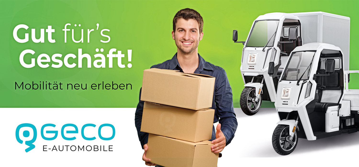 E-Kabinenroller Elektroauto Geco E-Automobile - E-Transporter von Geco ...