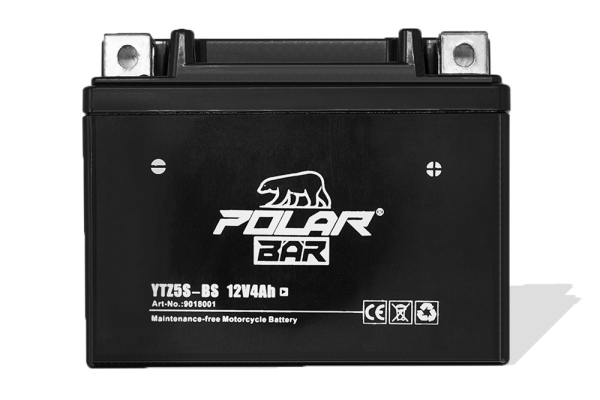 12V 4Ah Polar Bär AGM Starterbatterie | Akku für Motorrad, Roller & ATVs