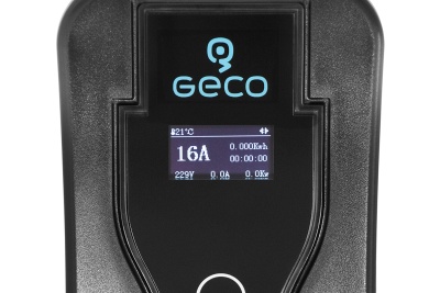 Geco EV Ladegerät 1Ph 230V 16A Typ 2 auf Schuko mit LED Display