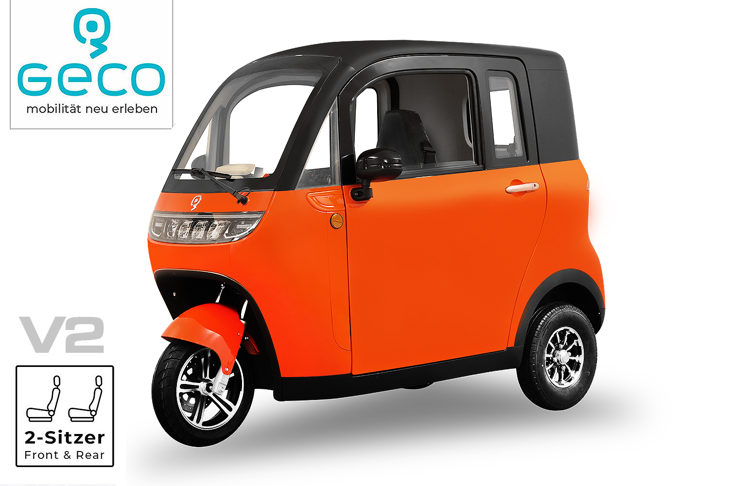 E-Kabinenroller Elektroauto Geco E-Automobile - Geco Tiro V2 1500W 60V ...