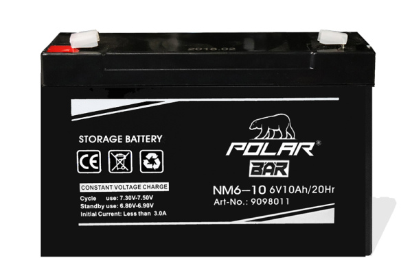 6V 10Ah Polar Bär AGM Batterie | Akku für Elektro Kinder Fahrzeuge