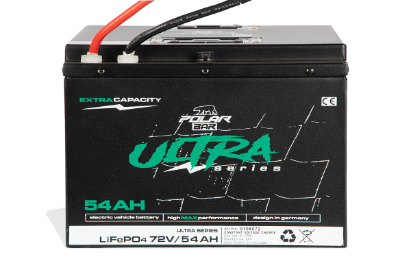 72V | 54Ah Polar Bär Ultra LifePO4 Lithium Batterie mit BMS App | Akku für Elektro mobile Fahrzeuge