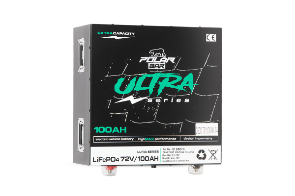 72V | 100Ah Polar Bär Ultra LiFePO₄ Lithium Batterie mit BMS App | Akku für Elektromobile Fahrzeuge